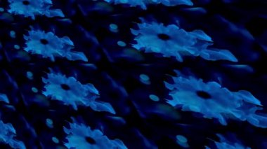 Renkli Canlı Çiçek Yaprakları Dalga Hareketi Grafik Arkaplanı