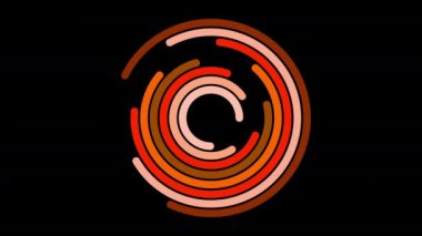 Siyah arkaplan üzerinde renkli daireler ve girdaplar olan enerjik logo animasyonları, herhangi bir projeye yaratıcı bir dokunuş eklemek için ideal C harfini içeren eşsiz bir tasarım içerir.