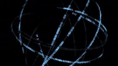 Veri Kodu Numaralar Ağ Bilgi Canlandırma Arkaplanı. Yüksek kalite 4k görüntü