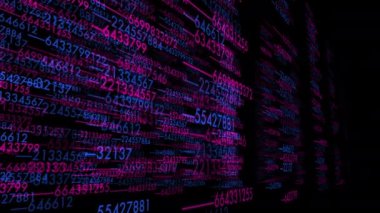 Mor, Violet, Pink, Magenta ve Electric Blue yazıtiplerinde çeşitli numaralar siyah bir arkaplan karşısında havada süzülüyor ve eğlenceli ve görsel olarak çarpıcı bir olay ortamı yaratıyor.