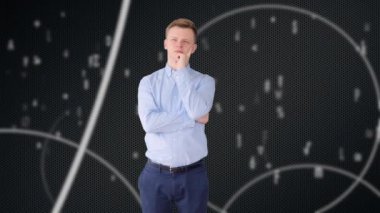 Profesyonel Erkek İşadamı Finans Bankacılık Kariyerinde Başarılı Oluyor. Yüksek kalite 4k görüntü