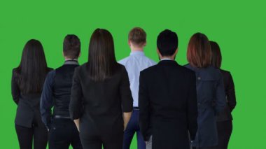 Çeşitli İş Adamları, Kameraya Karşı Birlikte Duruyor. Yüksek kalite 4k görüntü
