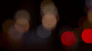 Renkli Şehir Gecesi Işıkları Bokeh Arkaplanı