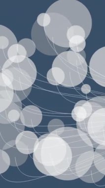 Mavi bir fon üzerinde yarı saydam baloncukların sanatsal bir temsili, modern tasarım projeleri için mükemmel..