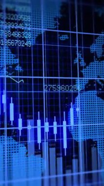 Küresel finans, çeşitli pazar verileri ve coğrafi özelliklerin büyüleyici bir gösterimi