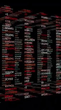 Modern bir ortamda dijital veri ve kodlamanın dinamik akışını gösteren yaratıcı sanatsal bir sunum