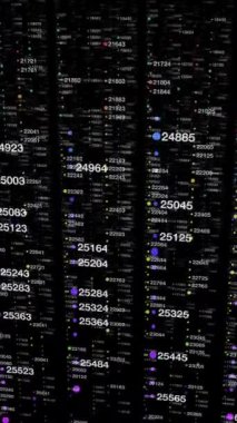 Çeşitli veri akışlarının dijital soyut bir formatta canlı bir şekilde görüntülenmesi büyüleyici ve göz kamaştırıcı.