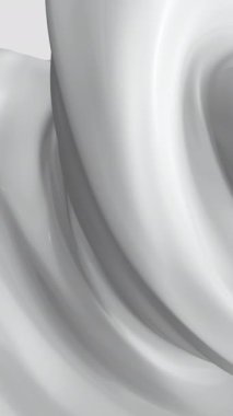 Yaratıcı projeler için zarafet ve pürüzsüzlük taşıyan ipek gri kumaşın sakin ve soyut bir dokusu.