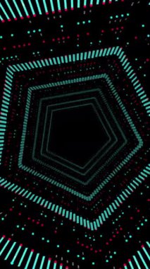 Büyüleyici ve büyüleyici derinlik etkisi deneyimi yaratan soyut neon geometrik desenleri keşfedin