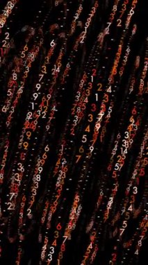 Bu soyut bir sanat eseridir. Rakamların dinamik akışını zıt bir karanlık zemine karşı sergiler.