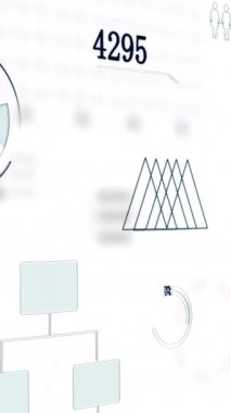 Çoklu ortam uygulamaları için dinamik veri görselleştirmeleri ve etkileşimli grafikleri olan modern bir dijital arayüz