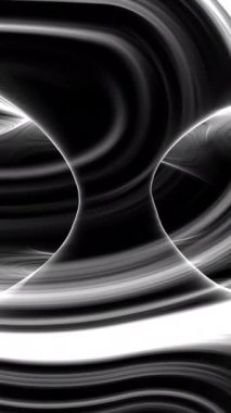 Dönen siyah ve beyaz ışık desenlerinin büyüleyici bir bileşimi hareket ve akıcılık çağrıştırıyor.