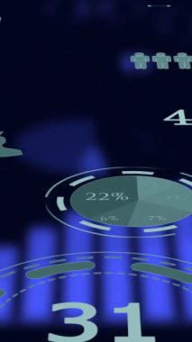 Modern dijital veri görselleştirmesi bilgi göstermek için çeşitli grafikler ve sayısal görüntüler içerir