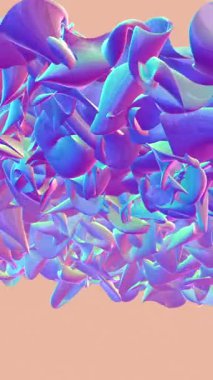 Göz kamaştırıcı derecede canlı dijital bir sanat eseri muhteşem pastel renklerde dalgalar sergiliyor.