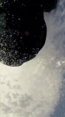 Derin, yumuşak kara batmış, dingin kış manzarasını güzelce aydınlatan bir bacağın yakın görüntüsü.