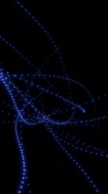 Canlı ve büyüleyici mavi ışık yolları derin karanlıkta inanılmaz derecede çarpıcı bir görsel etki yaratır.