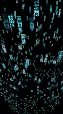 Modern bir bağlamda dijital bilgi hareketini temsil eden, akan verilerin büyüleyici bir görüntüsü.