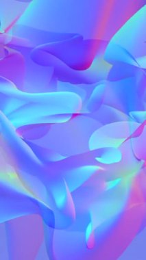 Büyüleyici mavi ve pembe renklerde yarı saydam şekillerin çarpıcı ve canlı bir karışımı, modern dijital tasarımlar için ideal.