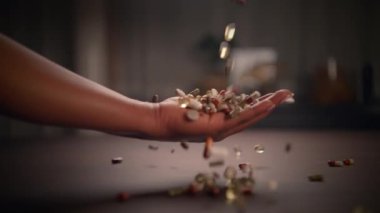 Süper gıda takviyeleri. Vitaminler. Sağlıklı bir yaşam tarzı için doz.