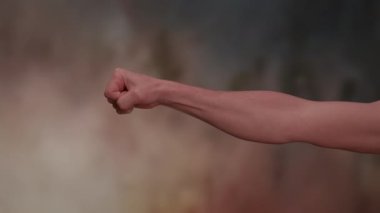 Güçlü bir yumruk, sarsılmaz azmi, kolektif gücü ve enerjik bir çevredeki birliği simgeler.