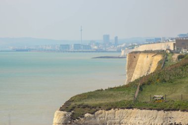 Brighton yakınlarındaki Beyaz Kayalıklar, İngiltere Doğal Kıyı Güzelliği