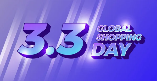 Shopping Day Sale Banner Design Global Shopping World Day Sale — Stock Vector