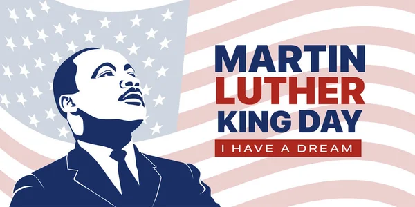 Martin Luther King Day Διάνυσμα Εικονογραφήσεων Τυπογραφία Σχεδιασμό Ευχετήριων Καρτών Διανυσματικά Γραφικά