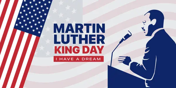 Martin Luther King Day Διάνυσμα Εικονογραφήσεων Τυπογραφία Σχεδιασμό Ευχετήριων Καρτών Royalty Free Διανύσματα Αρχείου