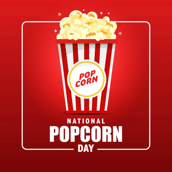 National Popcorn Day Vector Illustration Januar Vector Illustration Design lizenzfreie Stockvektoren