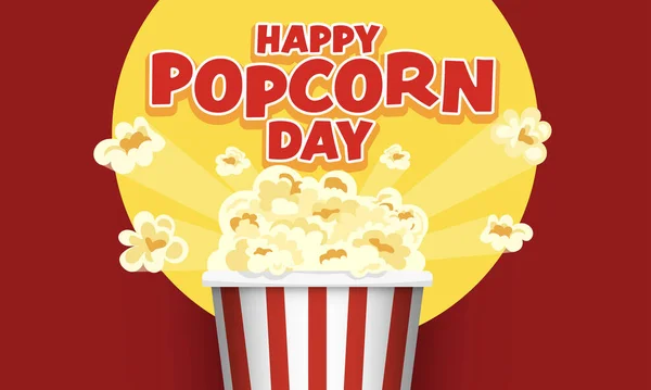 National Popcorn Day Vector Illusztráció Január Vector Illustration Design Jogdíjmentes Stock Vektorok