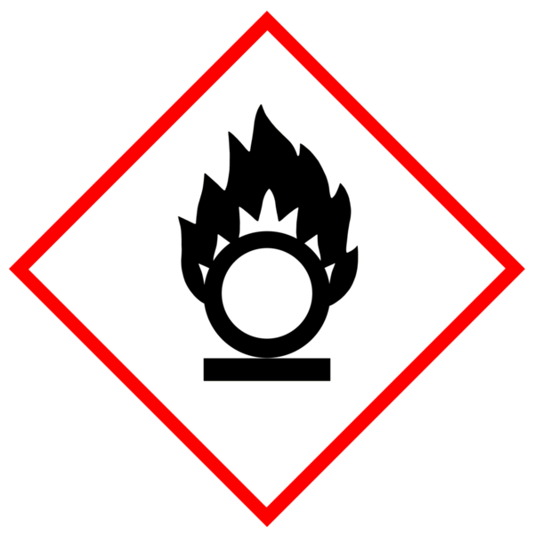 Oksitlenen gazlar, oksitlenen sıvılar, oksitlenen katı maddeler uyarı işareti