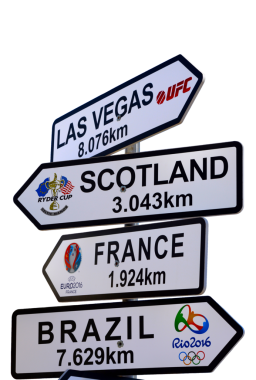 Yön uzaklığı konumu ve gösterge işareti uzaklık