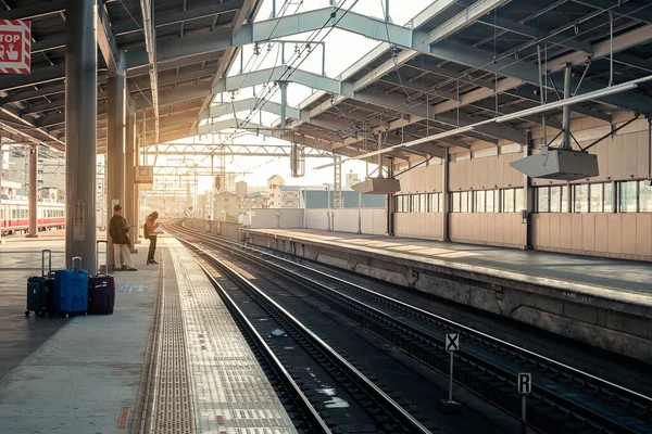 Estación Tren Ciudad Osaka Por Mañana Osaka Japón Noviembre 2019 — Foto de Stock