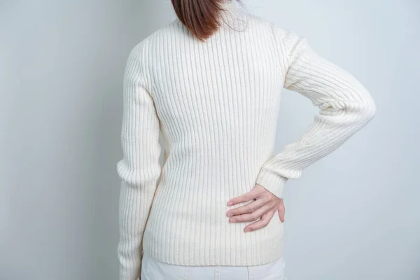 Woman Having Back Pain Urinary System Stones Cancer World Kidney — ストック写真
