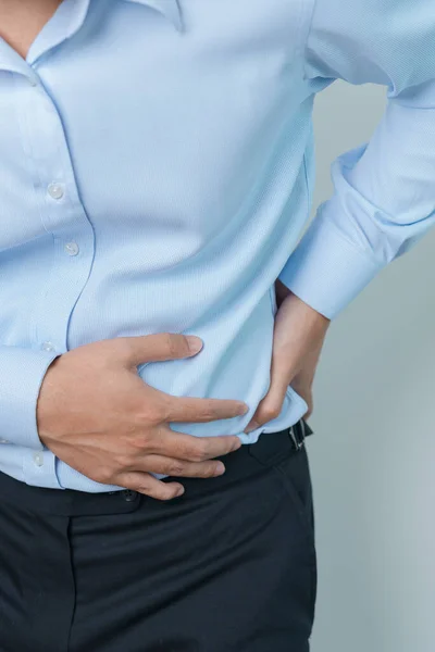 Man Having Back Pain Urinary System Stones Cancer World Kidney — Stock fotografie