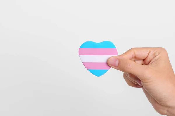 Transgender Day Lgbt Pride Month Lgbtq Lgbtqia Concept Hand Holding — Stock Photo, Image