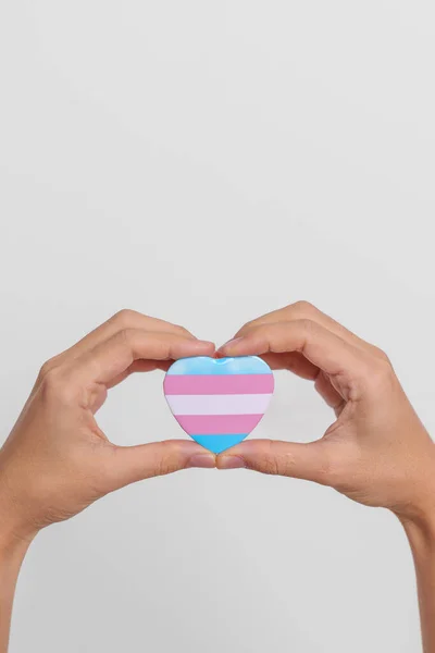Transgender Day Lgbt Pride Month Lgbtq Lgbtqia Concept Hand Holding — Stock Photo, Image