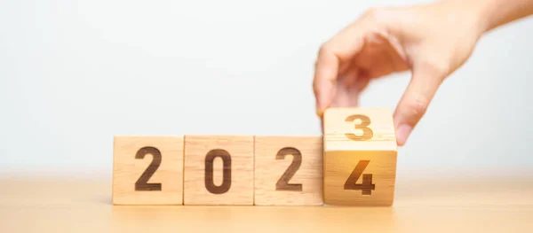 2023 Change 2024 Year Block Table Goal Resolution Strategy Plan — Stock Photo, Image