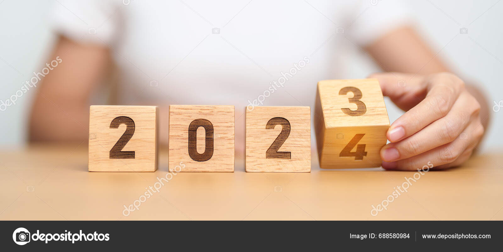  2023 Förändring Till 2024 Års Block Bordet Mål Upplösning Strategi Illustration 