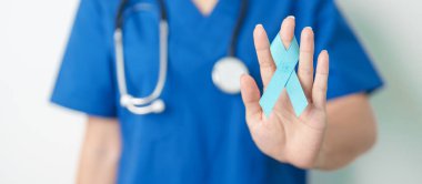 Blue November Prostat Kanser Bilinci Ayı, Blue Ribbon 'lı Doktor, insanların yaşam ve hastalıklarını desteklemek için hastanede. Sağlık, Uluslararası Erkekler, Baba, Diyabet ve Dünya Kanser Günü