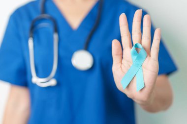 Blue November Prostat Kanser Bilinci Ayı, Blue Ribbon 'lı Doktor, insanların yaşam ve hastalıklarını desteklemek için hastanede. Sağlık, Uluslararası Erkekler, Baba, Diyabet ve Dünya Kanser Günü