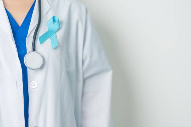 Blue November Prostat Kanser Bilinci Ayı, Blue Ribbon 'lı Doktor, insanların yaşam ve hastalıklarını desteklemek için hastanede. Sağlık, Uluslararası Erkekler, Baba, Diyabet ve Dünya Kanser Günü