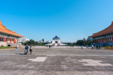 Tayvan 'ın Taipei şehrindeki Chiang Kai Shek Anıt Salonu veya Özgürlük Meydanı. Popüler dönüm noktası ve eğlence. Taipei, Tayvan, 12 Ocak 2025