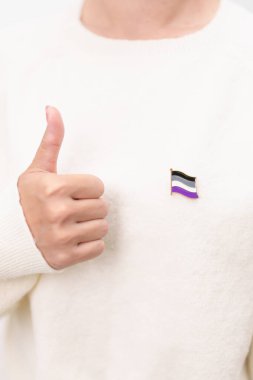 Uluslararası Aseksüellik Nisan Günü ve Mutlu Gururlu Haziran ayı ve LGBTQIA 'nın LGBTQ, Evlilik Eşitliği Yasası, Panseksüel, Demiseksüel ve transseksüel bayrak broşu 