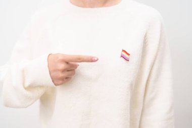 Uluslararası Lezbiyen Ekim Günü, Lezbiyen Görünürlüğü Nisan Günü ve Mutlu Gururlu Haziran ayı ve LGBTQIA 'nın LGBTQ, Evlilik Eşitliği Kanunu, Panseksüel, Yarı cinsiyet ve transseksüel broşu 