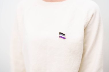 Uluslararası Aseksüellik Nisan Günü ve Mutlu Gururlu Haziran ayı ve LGBTQIA 'nın LGBTQ, Evlilik Eşitliği Yasası, Panseksüel, Demiseksüel ve transseksüel bayrak broşu 