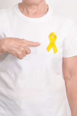 Sarı Kurdeleli Yaşlılar sarı Eylül, İntihar Önleme Günü, Çocukluk, Temmuz Sarkoması, çocuk aylarında kemik kanseri bilinci, hayatta kalanları destekliyor. Sağlık ve Dünya Kanser Günü