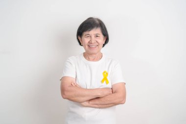 Sarı Kurdeleli Yaşlılar sarı Eylül, İntihar Önleme Günü, Çocukluk, Temmuz Sarkoması, çocuk aylarında kemik kanseri bilinci, hayatta kalanları destekliyor. Sağlık ve Dünya Kanser Günü