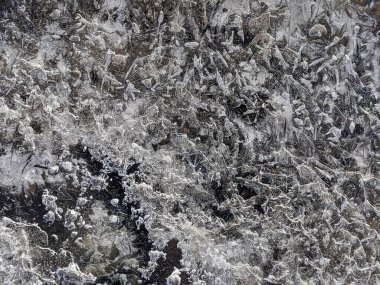 Suyun buz gibi yüzeyi - doğal arka plan yakın çekim