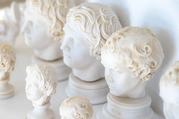 Greek gods and famous persons statue heads close up. statue, sculpture, head, art, ancient, greek, antique, roman, face, old, history, marble, classic, isolated, stone, classical, bust, male, culture